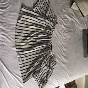 Large Black & white stripped off the shoulder top